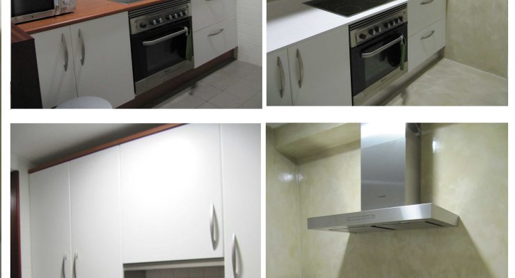 Reformar cocina con Microcemento sin quitar los azulejos.